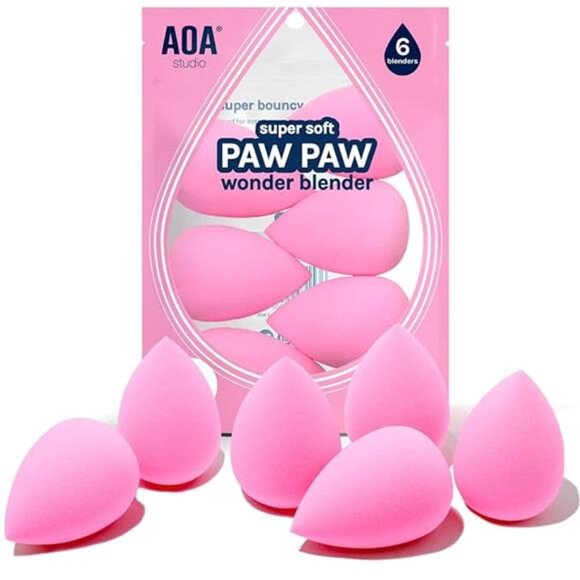 AOA Studio Collection makeup Sponge Set Latex Free and High-definition Set of 6 - Picture 8 of 8